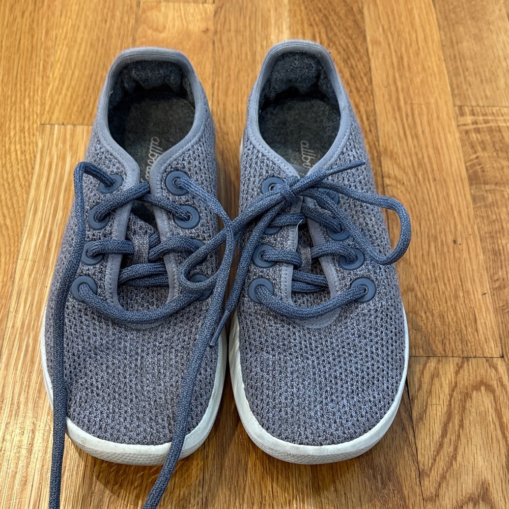 Allbirds Sneakers. Slate Blue Gray Tree Runner